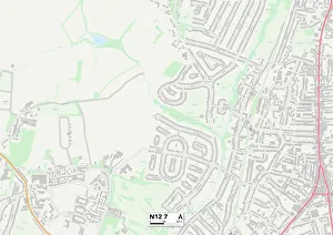 Springfield Close Prints: Barnet N12 7 Map