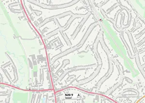 Harrison Close Prints: Barnet N20 9 Map