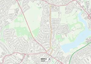 Briarwood Close Prints: Barnet NW9 8 Map