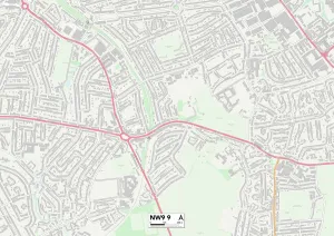 Waltham Avenue Prints: Barnet NW9 9 Map