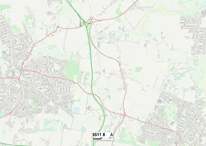 Mount Road Prints: Basildon SS11 8 Map