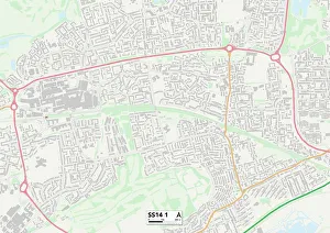 Market Square Prints: Basildon SS14 1 Map