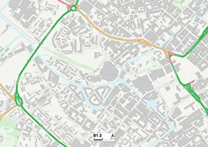 Louisa Street Prints: Birmingham B1 2 Map