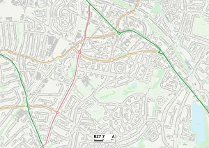 Keats Grove Prints: Birmingham B27 7 Map