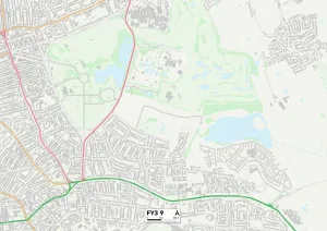 Kingsley Road Prints: Blackpool FY3 9 Map