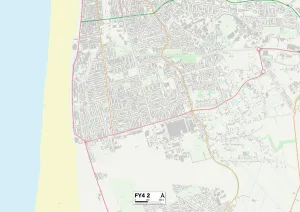 Fourth Avenue Prints: Blackpool FY4 2 Map