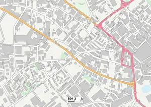 Bradford Prints: Bradford BD1 2 Map