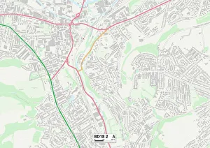 Hilton Avenue Prints: Bradford BD18 2 Map