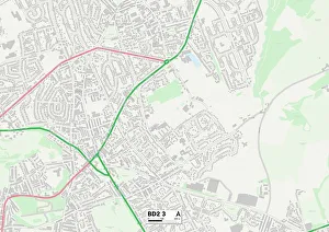 Wellington Place Prints: Bradford BD2 3 Map