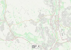 Church Meadow Prints: Caerphilly CF82 8 Map