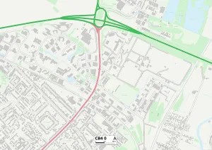 Cowley Road Prints: Cambridge CB4 0 Map