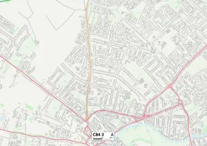 Tavistock Road Prints: Cambridge CB4 3 Map