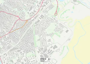 Wilson Street Prints: Cardiff CF24 2 Map