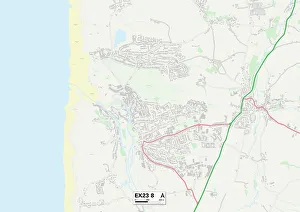 Southfield Road Prints: Cornwall EX23 8 Map