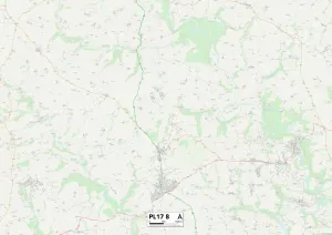 PL - Plymouth Prints: Cornwall PL17 8 Map