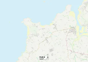 Broad Street Prints: Cornwall PL28 8 Map