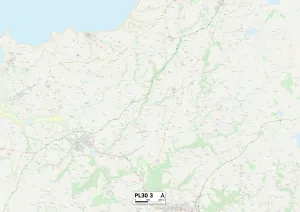 PL - Plymouth Prints: Cornwall PL30 3 Map
