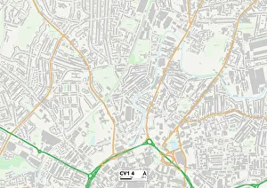 Edmund Road Prints: Coventry CV1 4 Map
