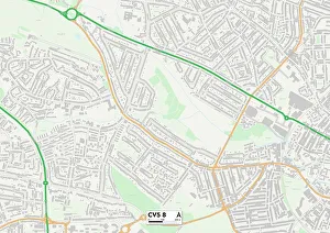 Merrivale Road Prints: Coventry CV5 8 Map