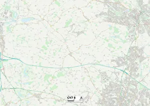 Kingswood Avenue Prints: Coventry CV7 8 Map