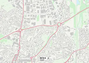 Woodfield Close Prints: Crawley RH10 8 Map