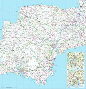Devon County Road Map