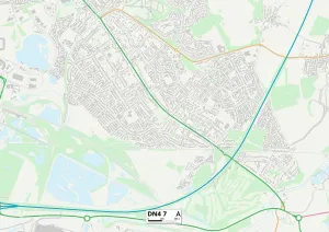 Honeysuckle Close Prints: Doncaster DN4 7 Map