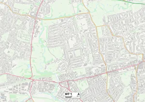 Dryden Avenue Prints: Ealing W7 1 Map