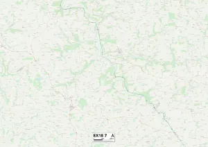 Langley Prints: Exeter EX18 7 Map
