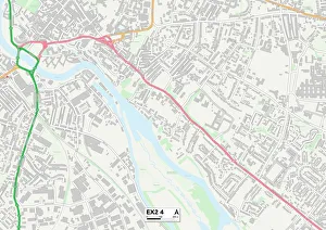 Southgate Prints: Exeter EX2 4 Map