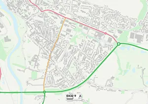 The Lawns Prints: Exeter EX32 9 Map