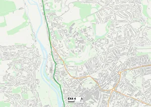 Clayton Road Prints: Exeter EX4 4 Map