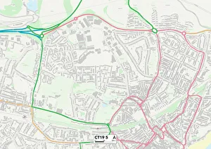 Coniston Road Prints: Folkestone CT19 5 Map