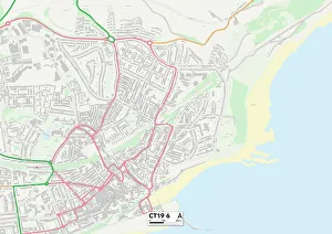 Stuart Road Prints: Folkestone CT19 6 Map