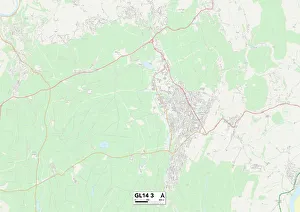 George Lane Prints: Gloucester GL14 3 Map