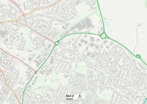 St Lawrence Road Prints: Gloucester GL4 3 Map