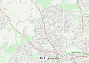 Worcester Road Prints: Guildford GU2 9 Map