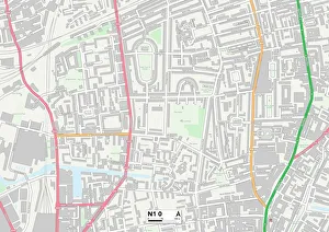 Pembroke Avenue Prints: Hackney N1 0 Map