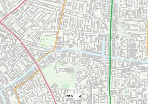 Mill Row Prints: Hackney N1 5 Map