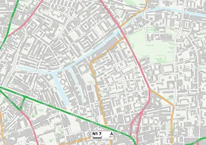 Parr Street Prints: Hackney N1 7 Map