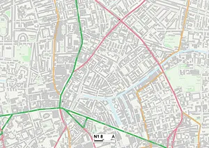 Pickering Street Prints: Hackney N1 8 Map