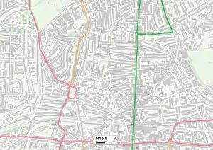 Howard Road Prints: Hackney N16 8 Map