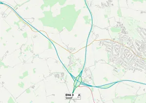 Auckland Road Prints: Hertsmere EN6 3 Map