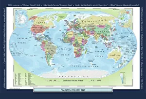 Historical World Events map 2009 US version Historical World Events map 2009 US version