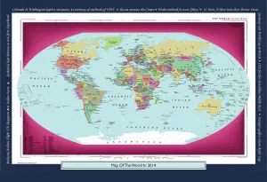 Historical World Events map 2014 US version Historical World Events map 2014 US version
