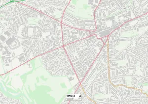 Cromwell Street Prints: Hounslow TW3 3 Map