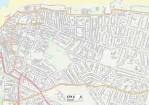 Clifton Place Prints: Kent CT9 2 Map