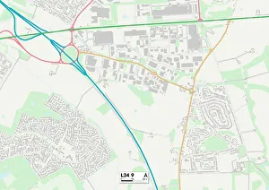 L - Liverpool Prints: Knowsley L34 9 Map