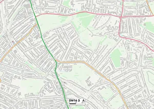 Harefield Road Prints: Lambeth SW16 3 Map