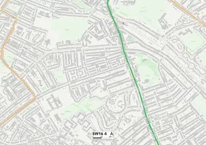 Melrose Avenue Prints: Lambeth SW16 4 Map